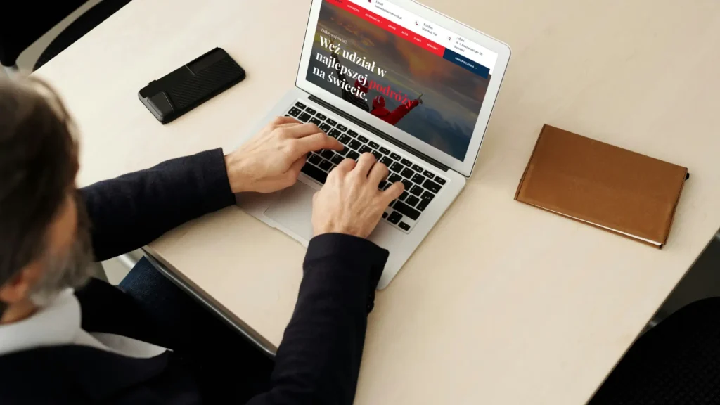 strona internetowa dla organizatora wycieczek